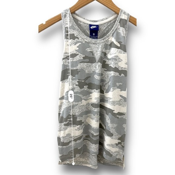 Nike Active Racerback Tank Top Camo Grey Girls XL - Picture 9 of 9